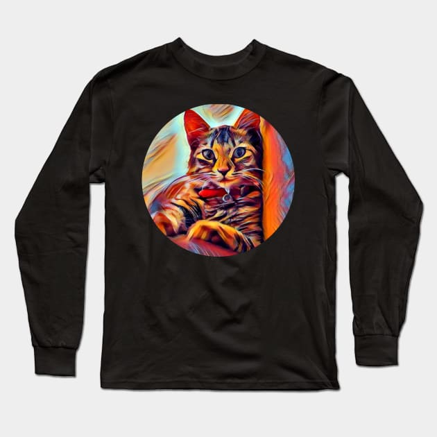 Amusing floppy cat Long Sleeve T-Shirt by GoranDesign